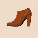 brown leather heeled shoes image